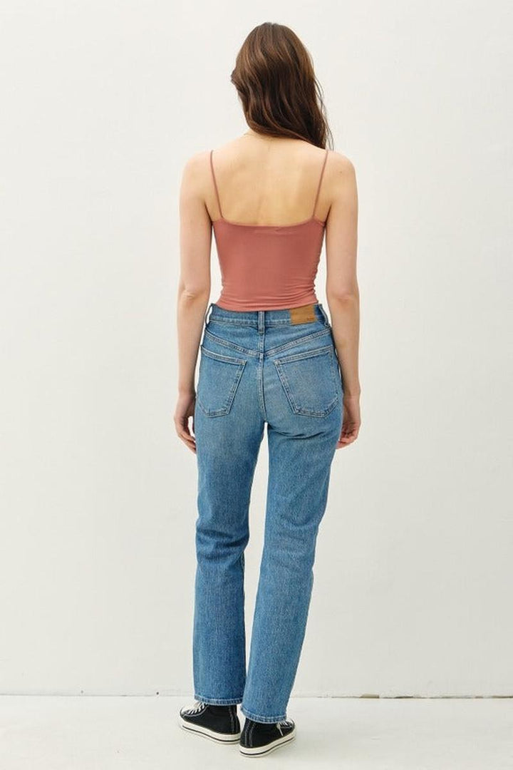 Be Cool - Cropped Spaghetti Tank in Terra Cotta