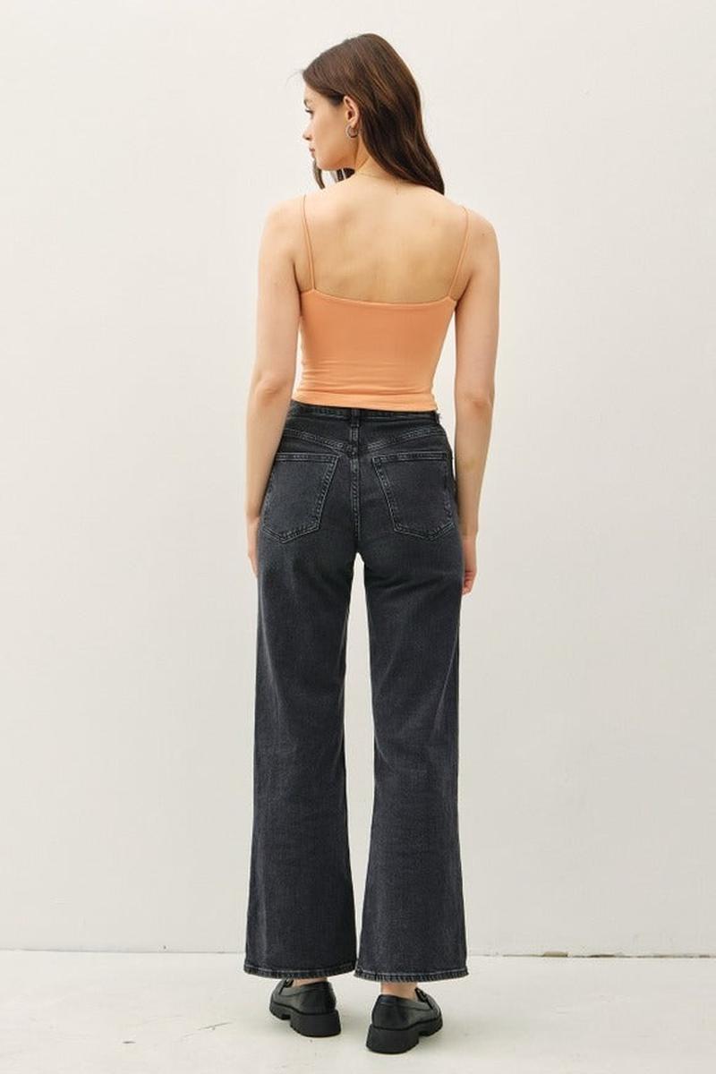 Be Cool - Cropped Spaghetti Tank in Butterscotch