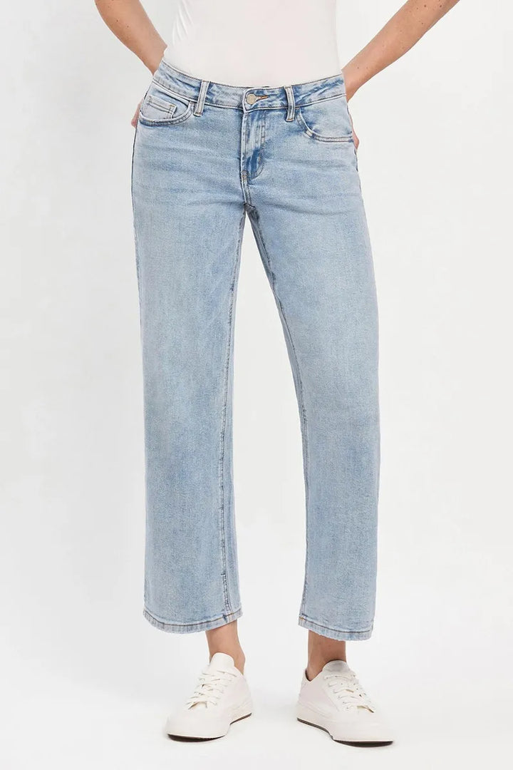 VERVET by FLYING MONKEY - Mid Rise Dad Jeans in Deference
