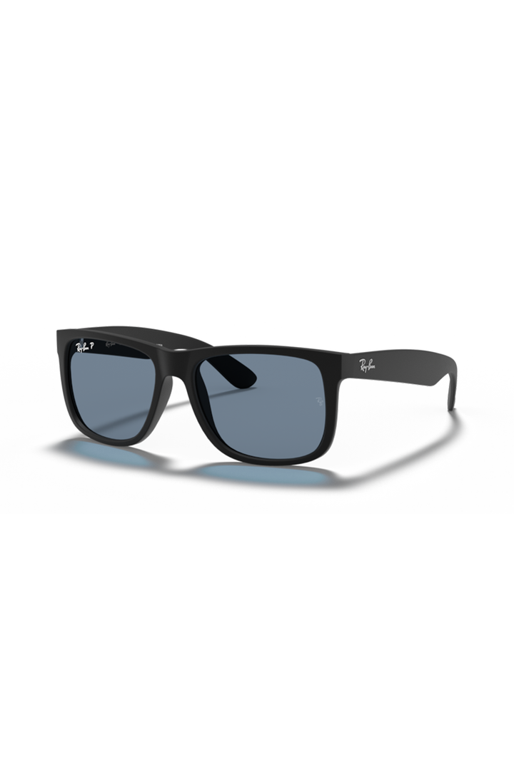 Ray Ban - Justin Classic in Rubber Black Frames with Dark Blue Lenses - RB4165622/2V
