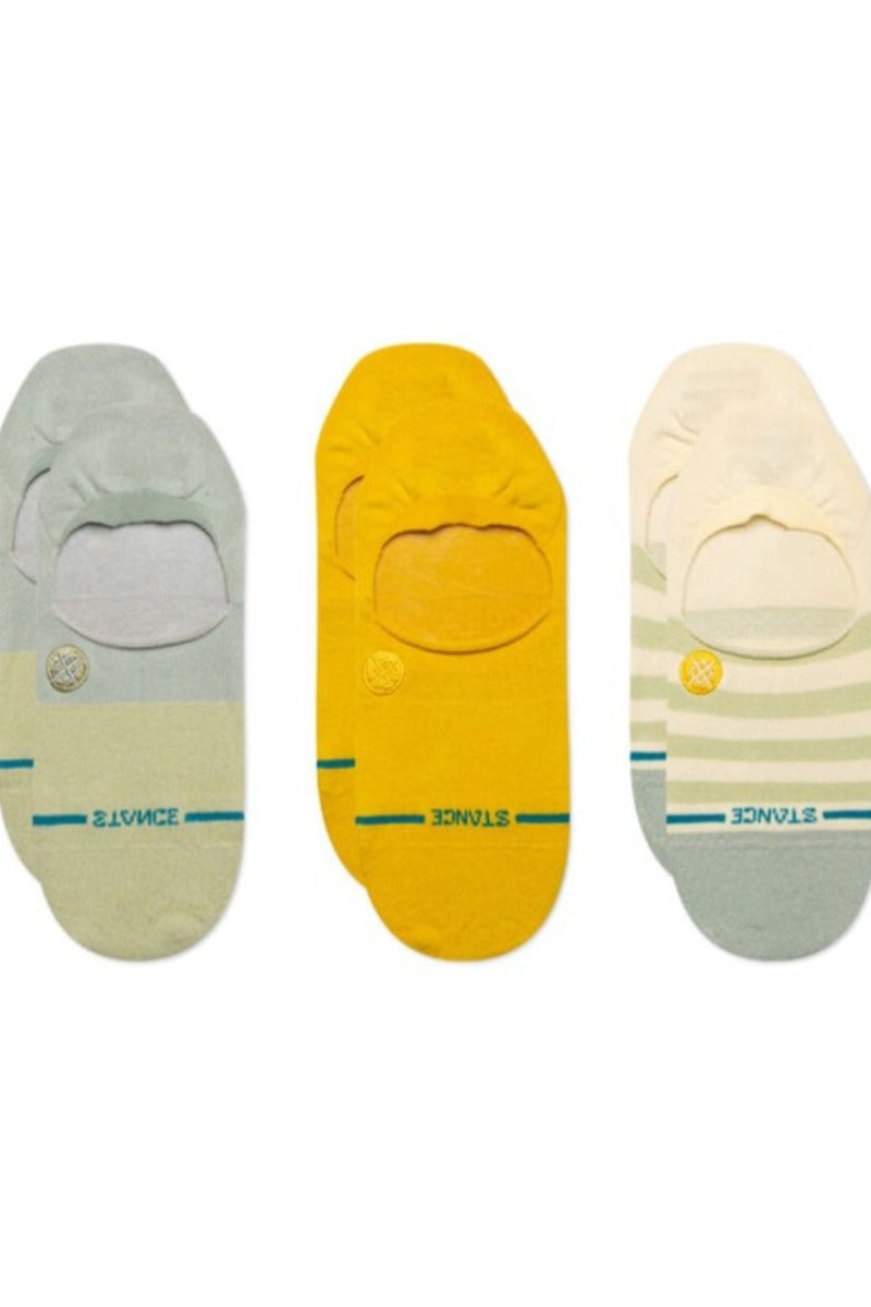 Stance - Absolute No Show Socks - 3 Pack in GRG-Green Glow