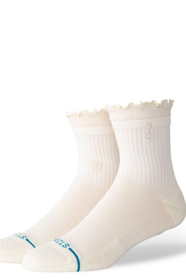 Stance - Butter Blend™ Ruffle Quarter Socks in Canvas
