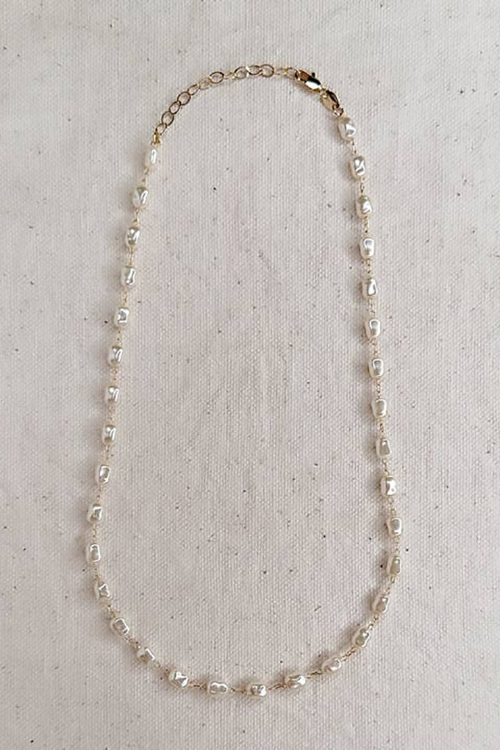 GoldFi - Baroque Pearl Necklace in Gold - 18in