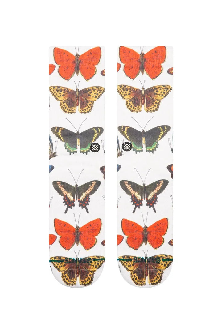 Stance - Poly Blend Crew Socks in Flutterby