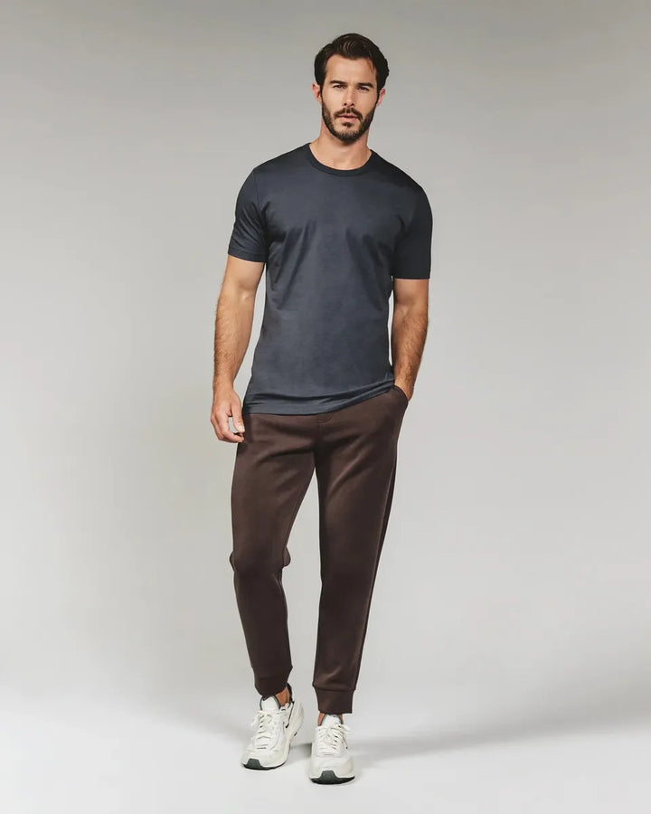 7DIAMONDS - Modal Crew Neck Tee in Charcoal