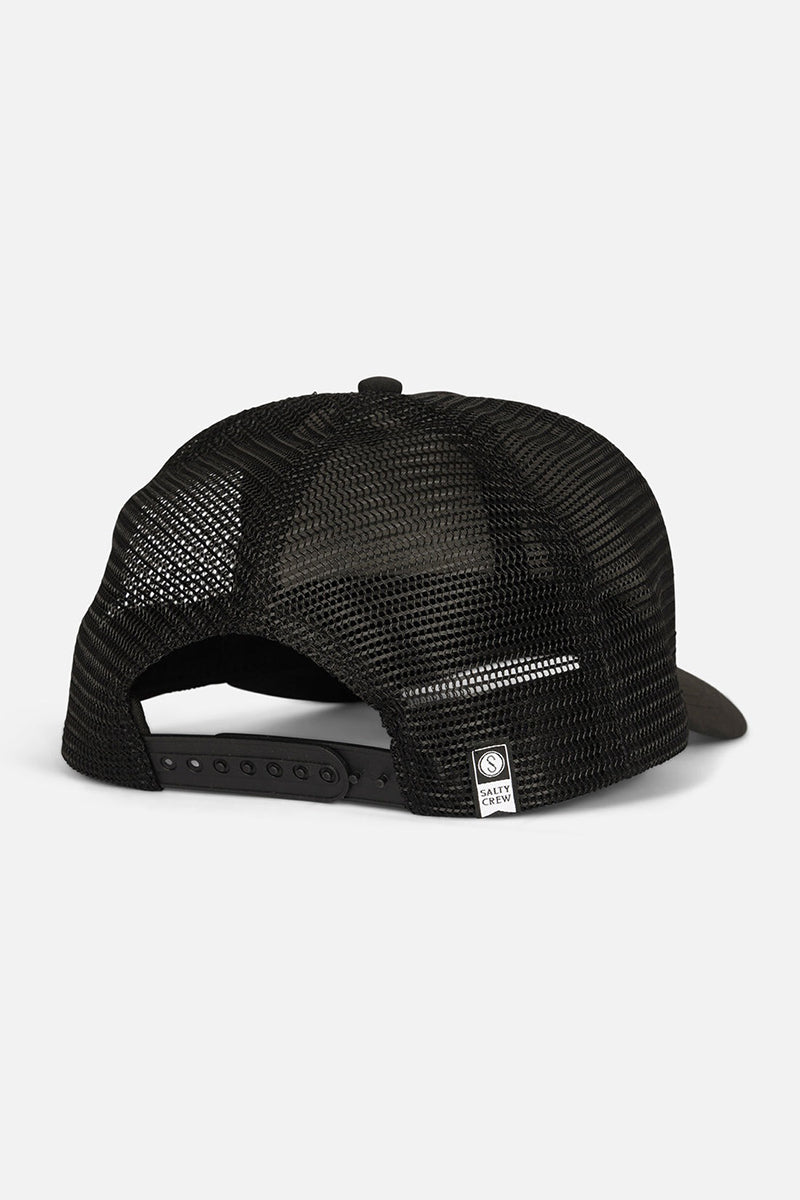 Salty Crew - Baited Retro Trucker Hat in Black
