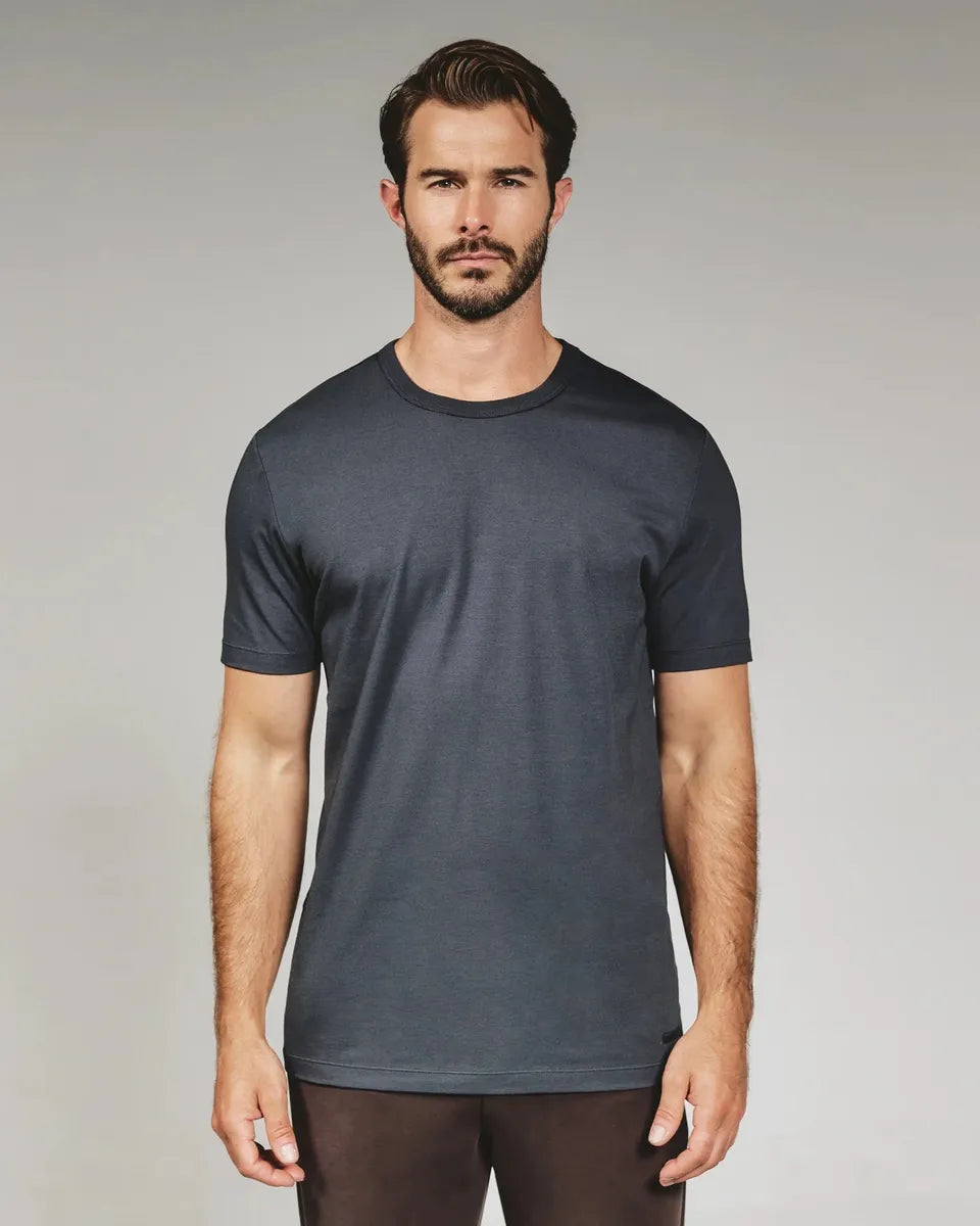 7DIAMONDS - Modal Crew Neck Tee in Charcoal