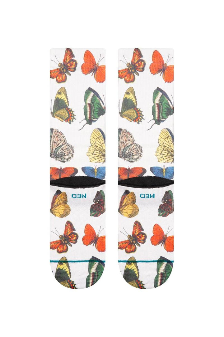 Stance - Poly Blend Crew Socks in Flutterby