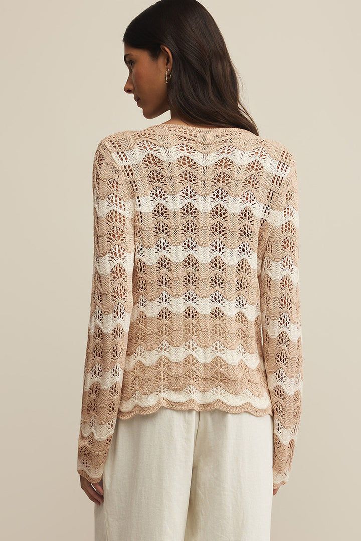 Z Supply - Azura Stripe Crochet Top in Panna Cotta