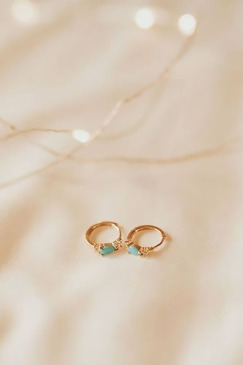 Mauve Jewelry Co. - Natalie Hoops in Turquoise