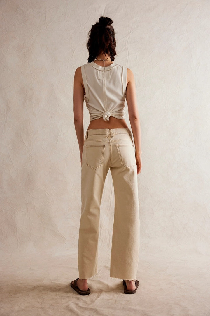 Free People - We The Free Risk Taker Mid-Rise Jeans in Ecru