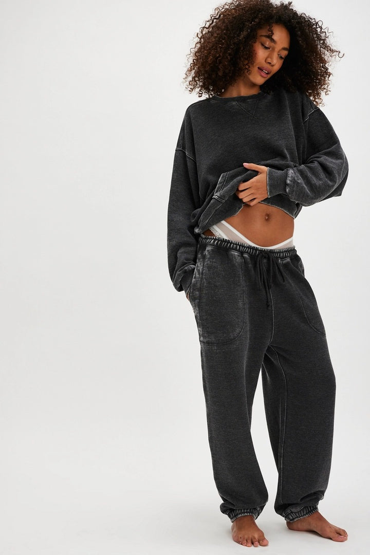 Free People - Slow It Down Joggers in Black