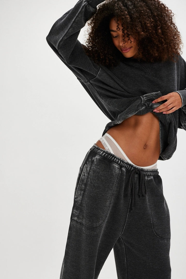 Free People - Slow It Down Joggers in Black