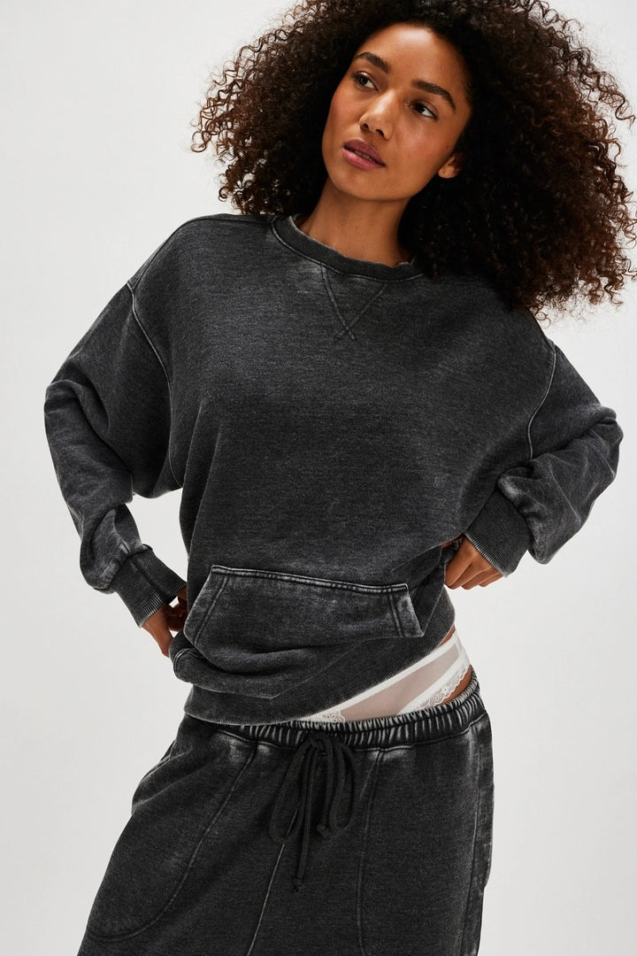 Free People - Slow It Down Pullover in Black