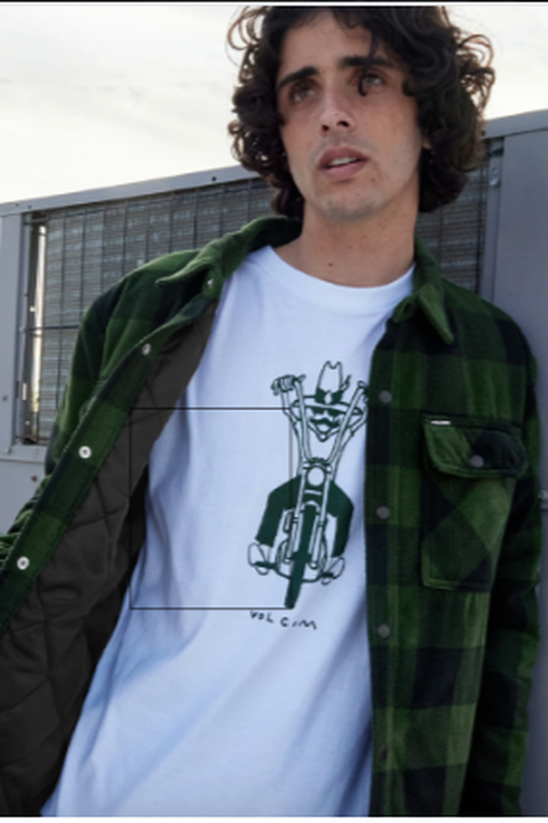 Volcom - Bowered Fleece Long Sleeve Shirt in Dark Pine