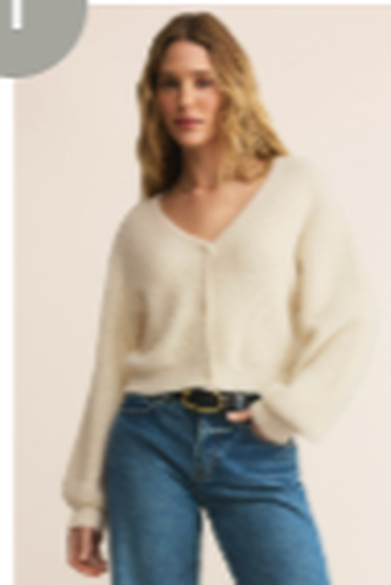 Z Supply - Sadira Fluffy Cardigan in Warm White