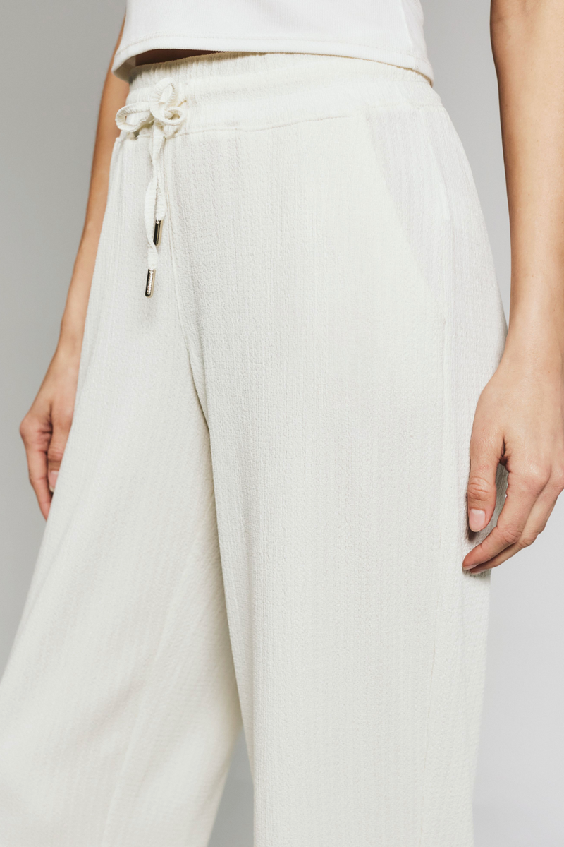 7DIAMONDS - Dahlia Knit Wide Leg Pant in Cream