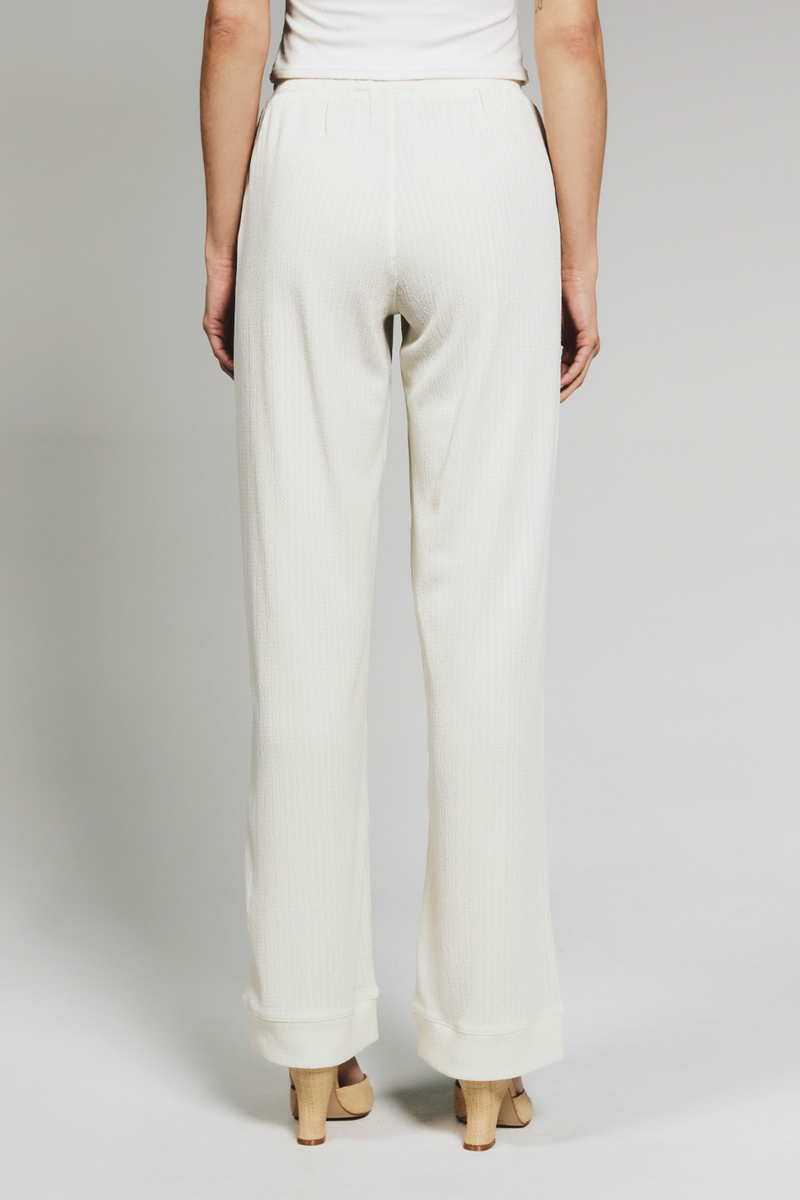 7DIAMONDS - Dahlia Knit Wide Leg Pant in Cream