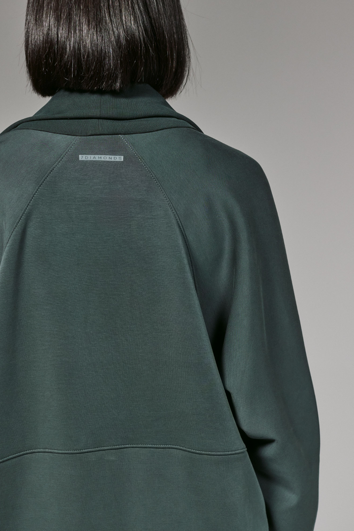 7DIAMONDS - REV™ Throwover Cardigan in Basil