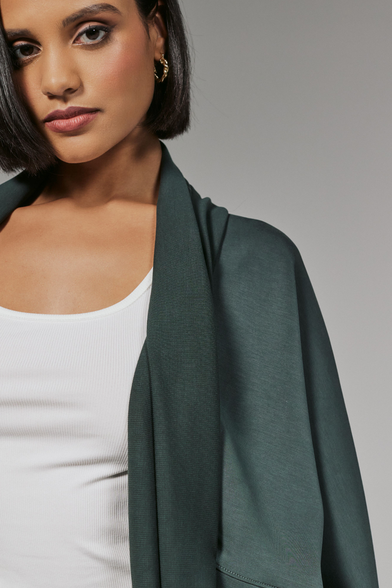 7DIAMONDS - REV™ Throwover Cardigan in Basil