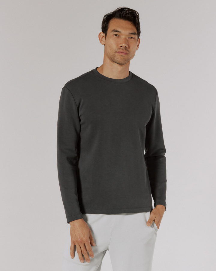 7DIAMONDS - Rev Tee Long Sleeve in Anthracite