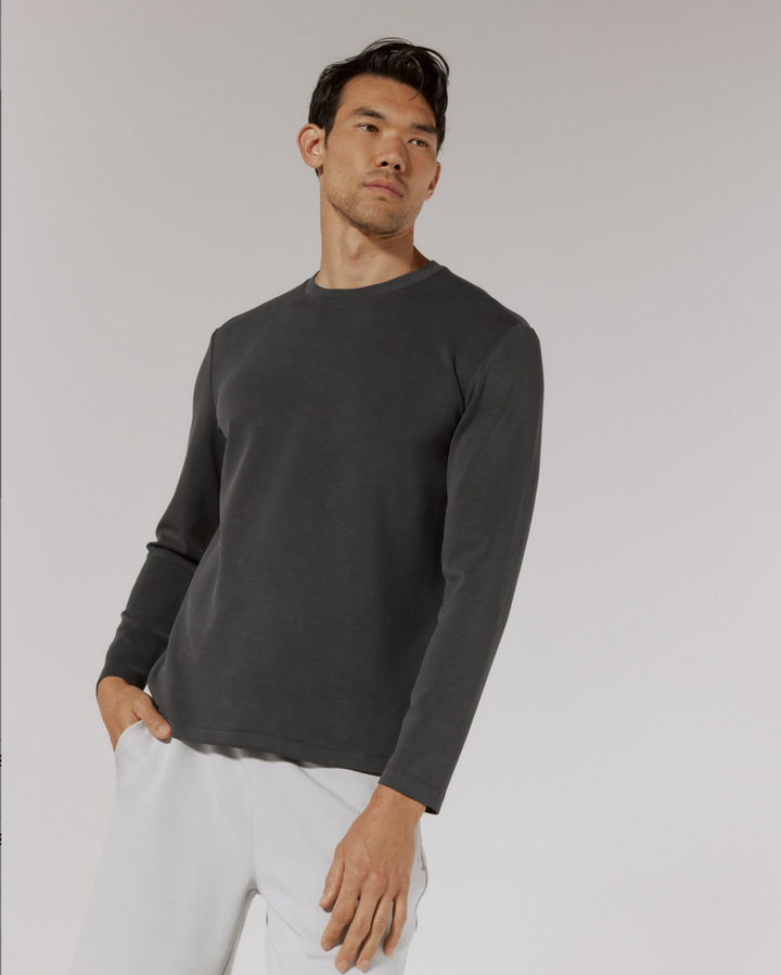 7DIAMONDS - Rev Tee Long Sleeve in Anthracite