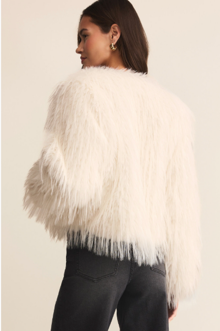 Z Supply - Cyndi Faux Fur Jacket in Warm White