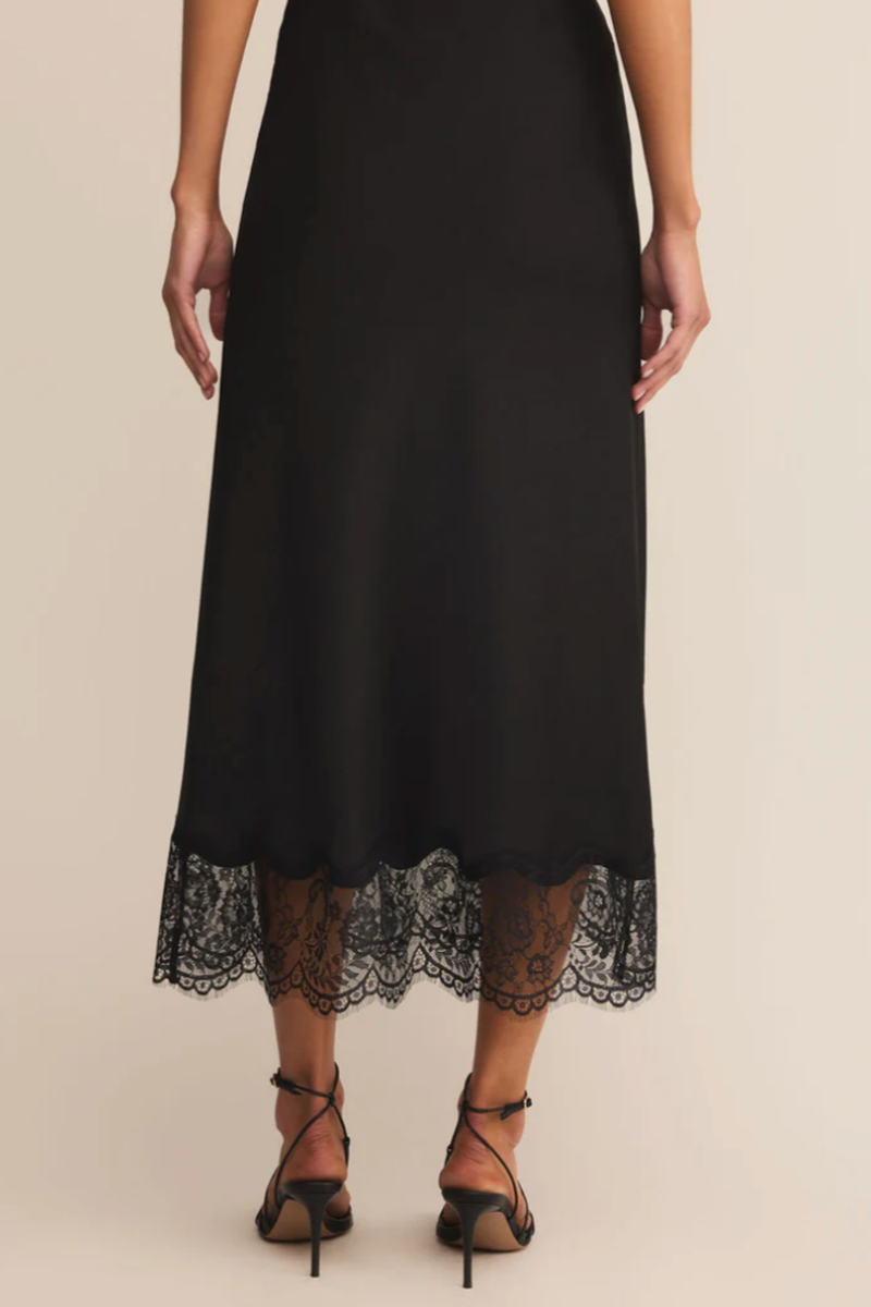 Z Supply - Cinder Lace Midi Skirt in Black