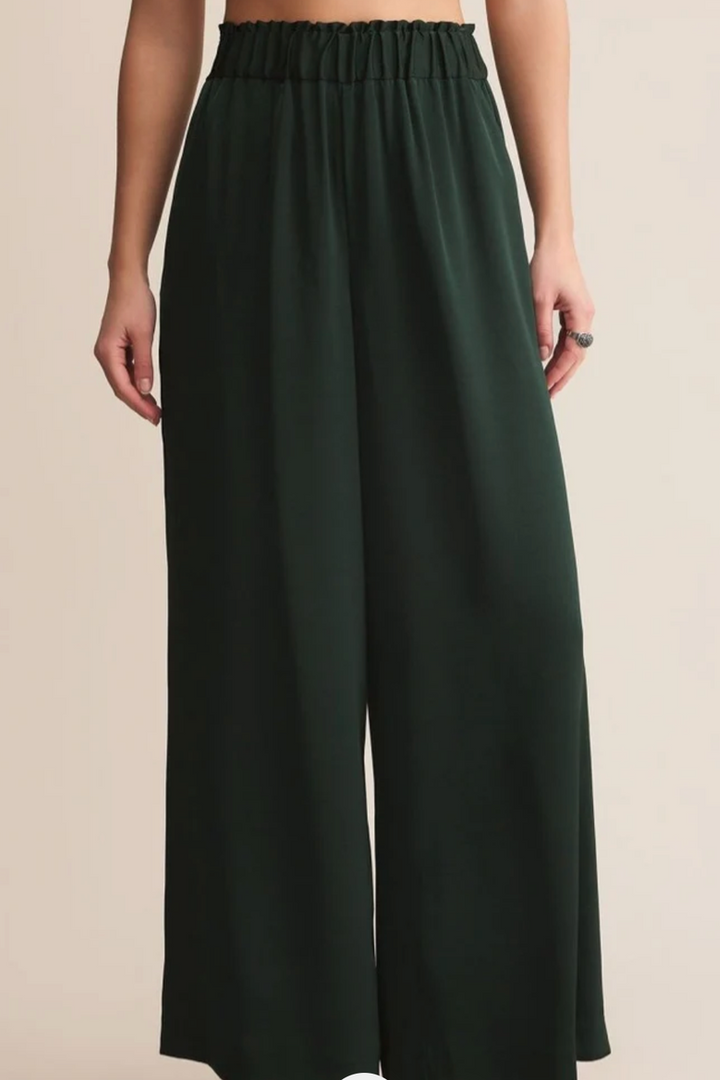 Z Supply - Isolde Satin Pant in Garland Green