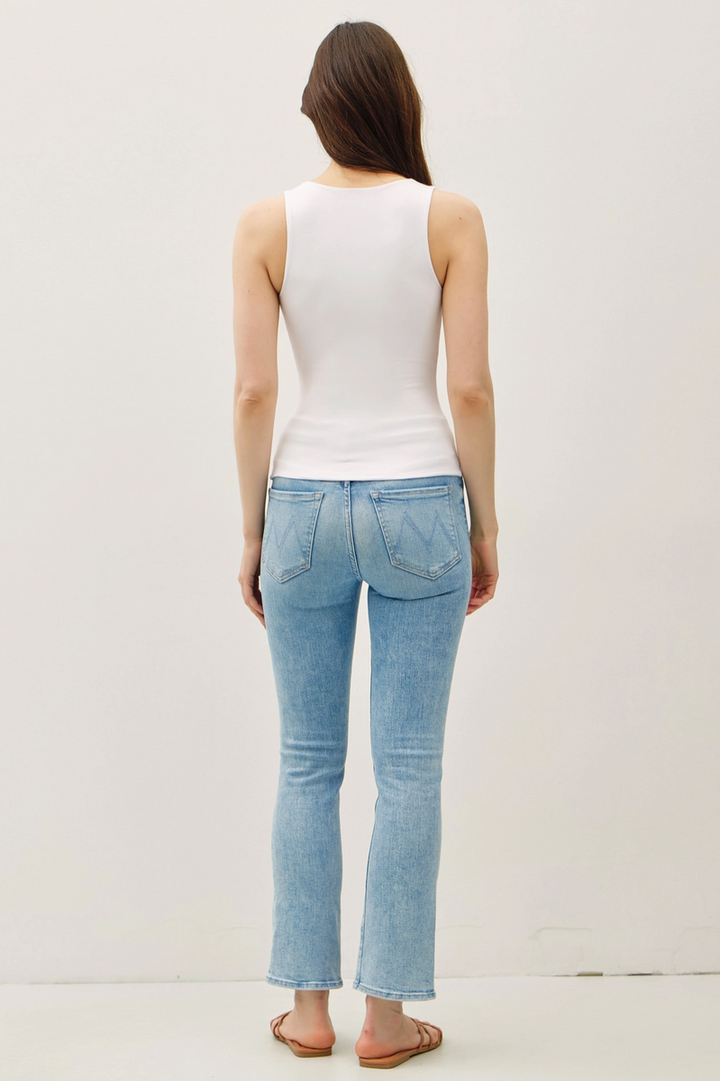 Be Cool - Restock-Soft Core-Double Lined Basic Square Neck Tank in Off White