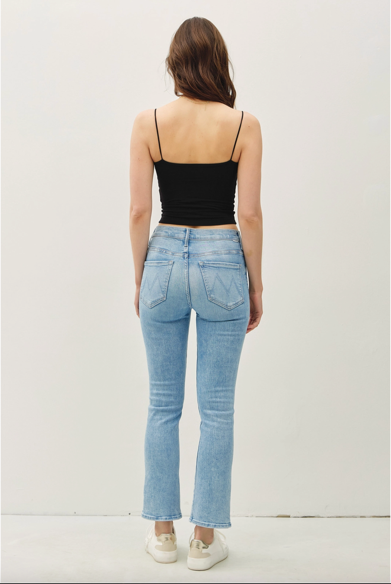 Be Cool - Cropped Spaghetti Tank in Papaya