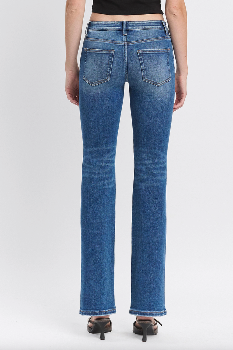 VERVET by FLYING MONKEY - Low Rise Full Length Bootcut Jeans Humour