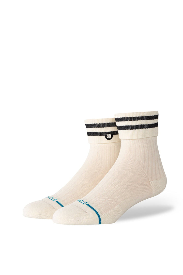 Stance - Cotton Quarter Light Cushion Socks with Roll Cuff in Canvas