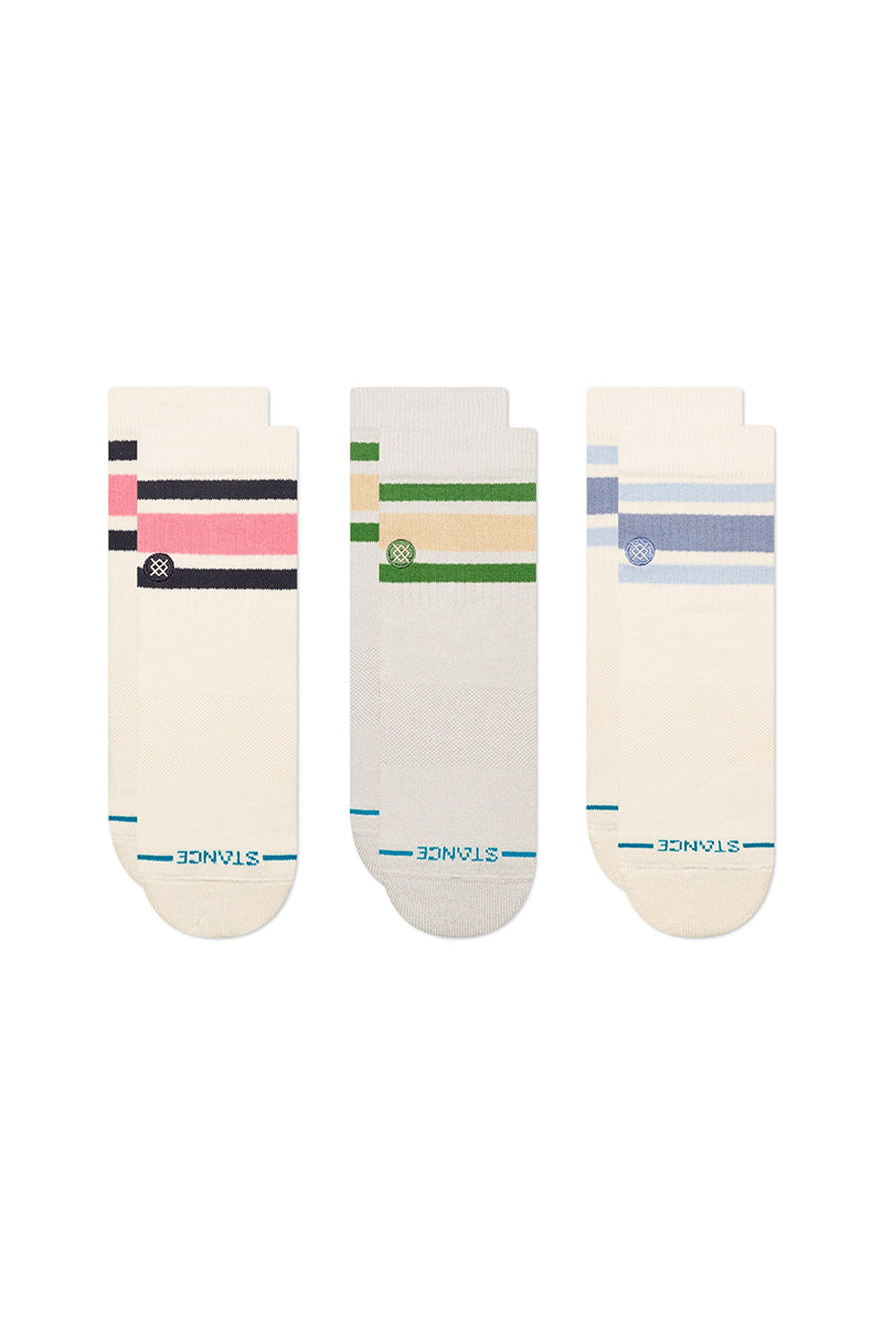 Stance - Cotton Quarter Medium Cushion Socks in Ivory - 3 Pack
