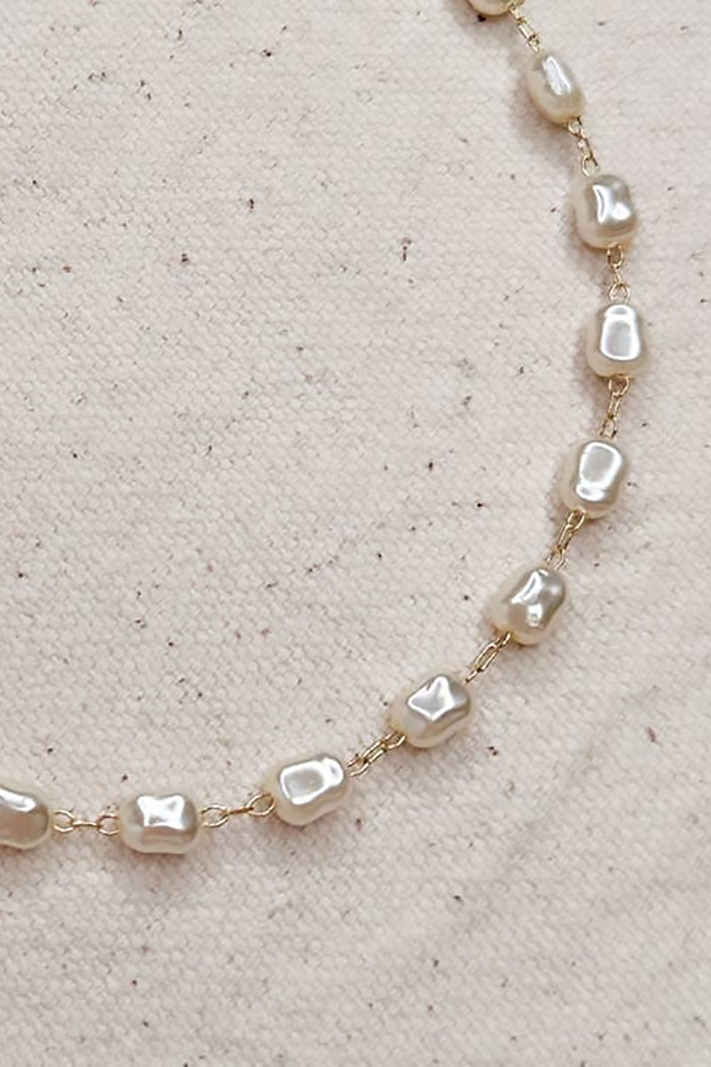 GoldFi - Baroque Pearl Necklace in Gold - 18in