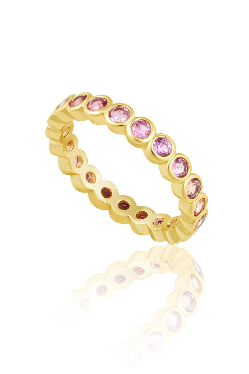 Sahira Jewelry - Celeste Eternity Ring in Pink Size 6