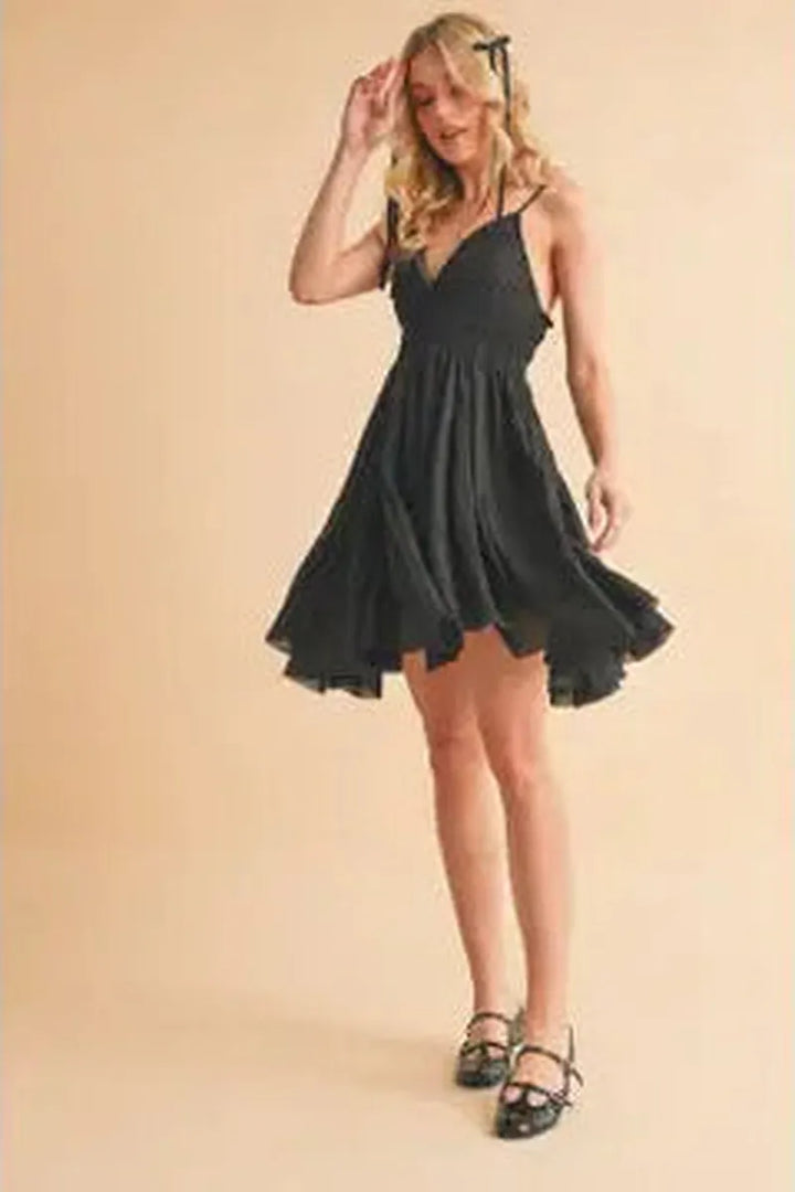 AEMI+CO - Natilee Slip Dress in Black