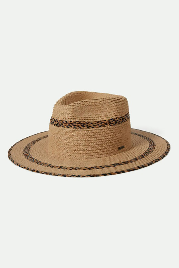 Brixton - Cohen Straw Cowboy Hat in Tan/Black