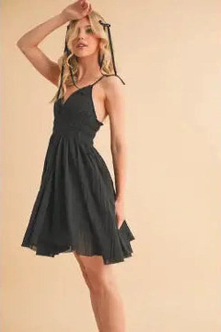 AEMI+CO - Natilee Slip Dress in Black