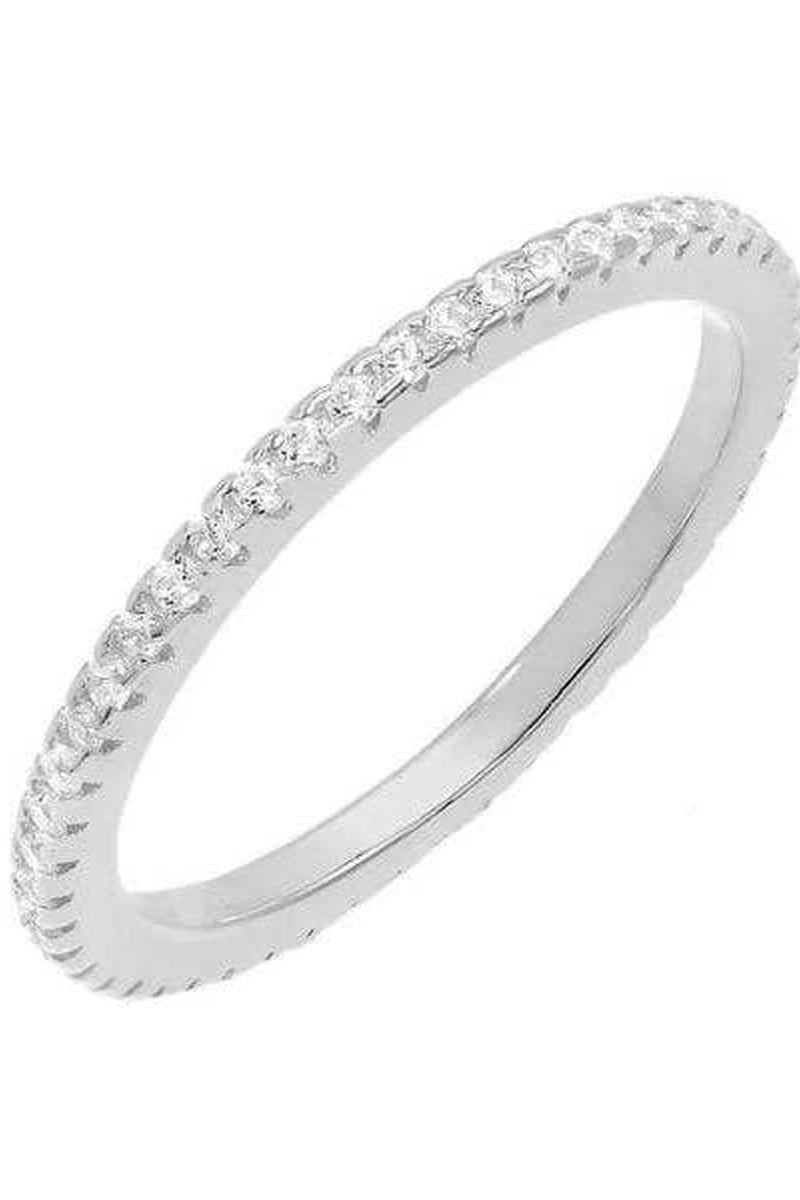 Sahira Jewelry - Thin Pave Ring in Silver