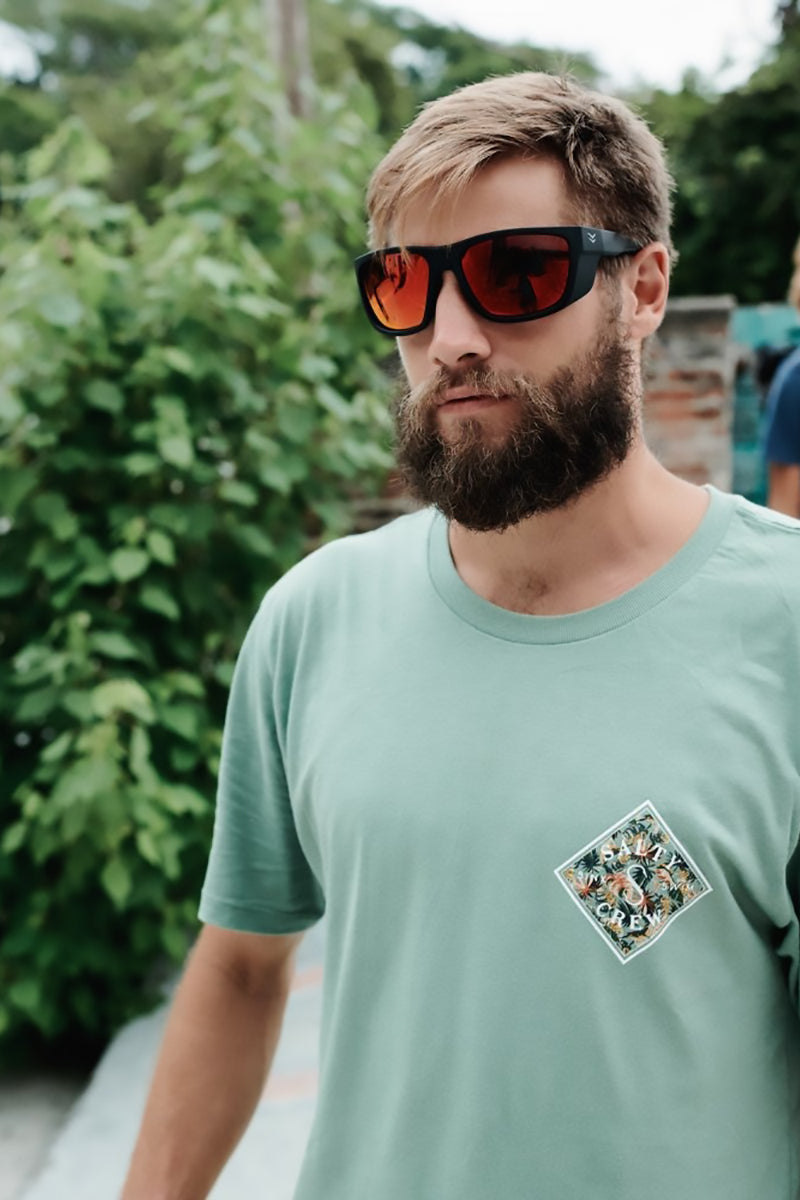 I-SEA - Greyson 2.0 with Black Rubber Frame and Red Mirror Polarized Lenses
