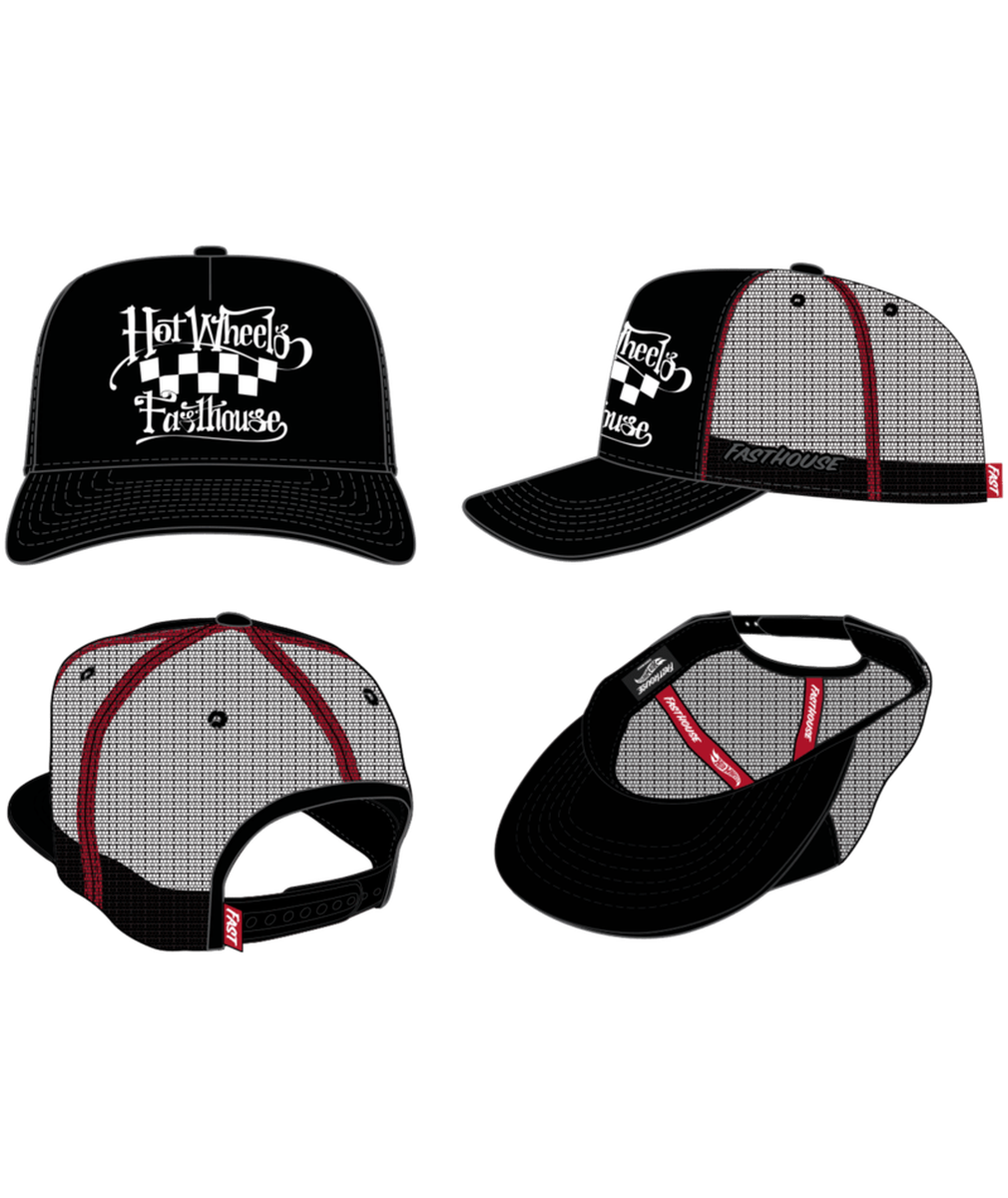 FASTHOUSE - Hot Wheels Stripper Trucker Hat in Black/Black