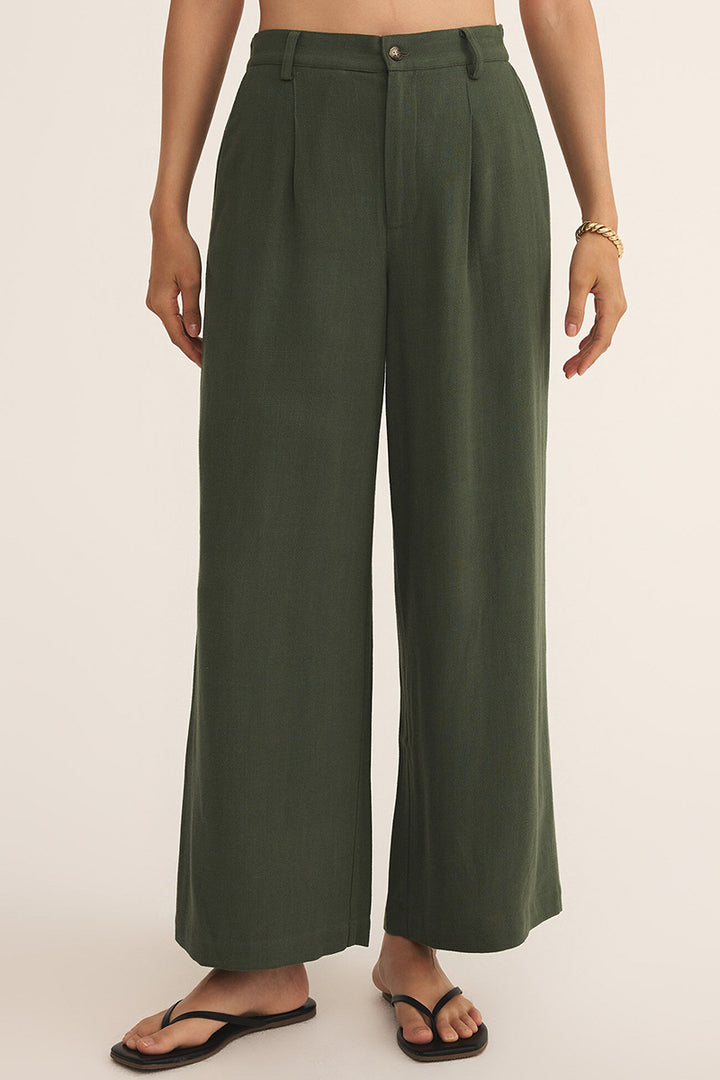 Z Supply - Vista Linen Pant in Dark Agave