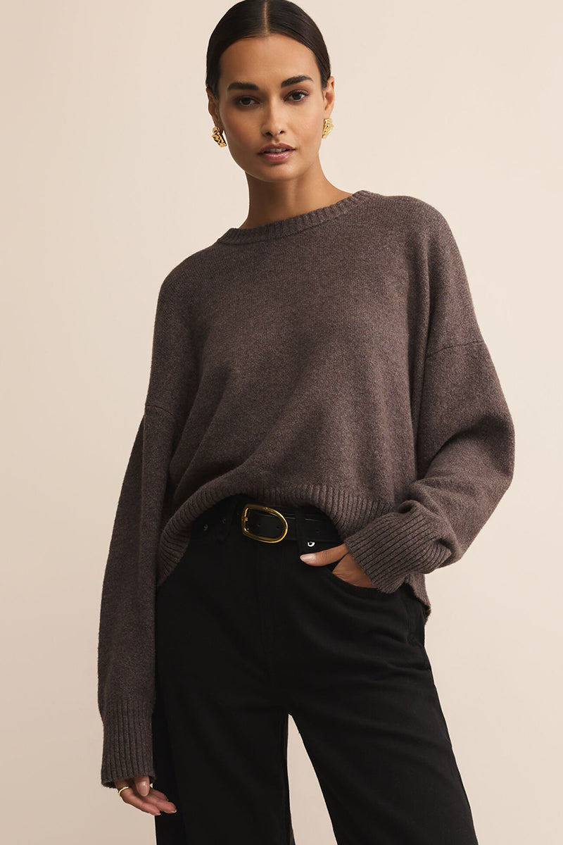 Z Supply - Cirrus Cozy Sweater in Burnt Ash Heather
