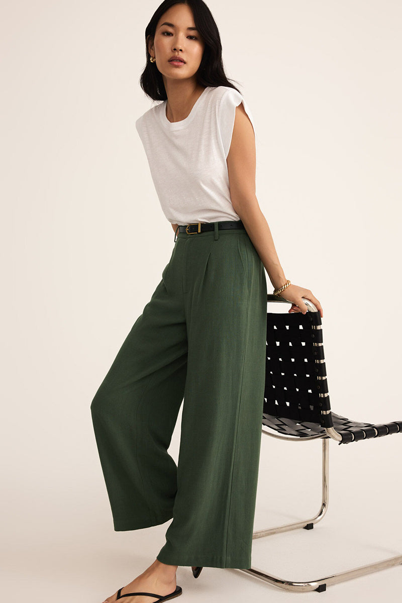 Z Supply - Vista Linen Pant in Dark Agave