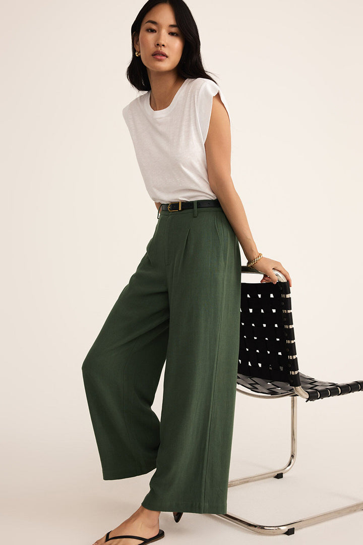 Z Supply - Vista Linen Pant in Dark Agave