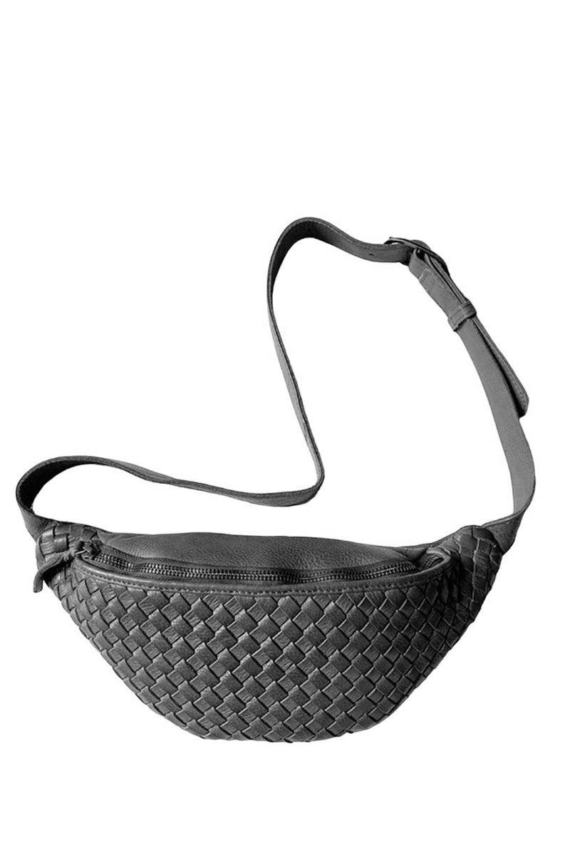 Rock Paper Scissors - "New Cross" Woven Hip Bag in Black