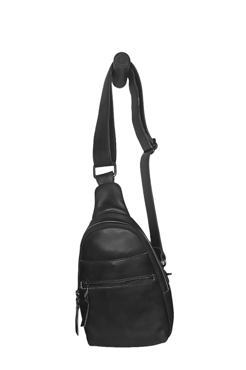 Rock Paper Scissors - "Noa" Sling Bag in Black