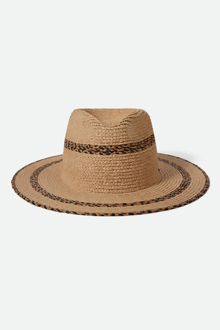 Brixton - Cohen Straw Cowboy Hat in Tan/Black
