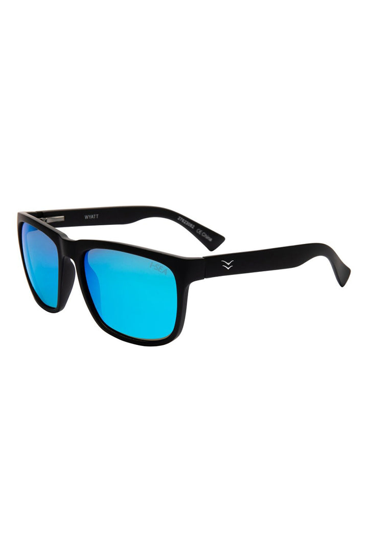 I-SEA - Wyatt with Black Frames and Ice Blue Polarized Lenses